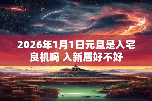 2026年1月1日元旦是入宅良机吗 入新居好不好 2026年1月1日元旦是入宅良机吗 入新居好不好