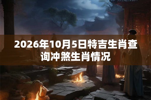 2026年10月5日特吉生肖查询冲煞生肖情况