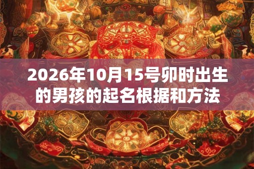 2026年10月15号卯时出生的男孩的起名根据和方法 2026年10月15号卯时出生的男孩的起名根据和方法