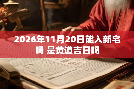 2026年11月20日能入新宅吗 是黄道吉日吗 2026年11月20日能入新宅吗 是黄道吉日吗