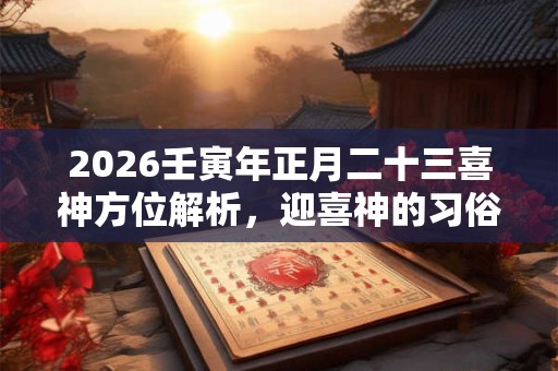2026壬寅年正月二十三喜神方位解析，迎喜神的习俗