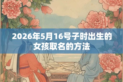 2026年5月16号子时出生的女孩取名的方法