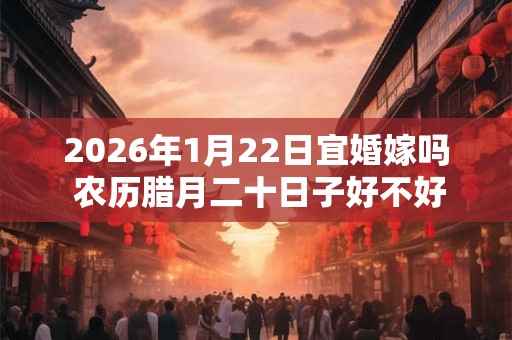 2026年1月22日宜婚嫁吗 农历腊月二十日子好不好