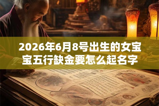 2026年6月8号出生的女宝宝五行缺金要怎么起名字
