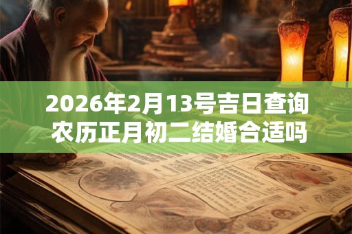 2026年2月13号吉日查询 农历正月初二结婚合适吗? 2026年2月13号吉日查询 农历正月初二结婚合适吗?
