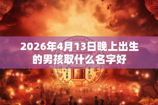 2026年4月13日晚上出生的男孩取什么名字好