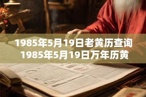 1985年5月19日老黄历查询 1985年5月19日万年历黄道吉日