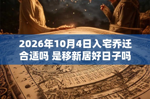 2026年10月4日入宅乔迁合适吗 是移新居好日子吗