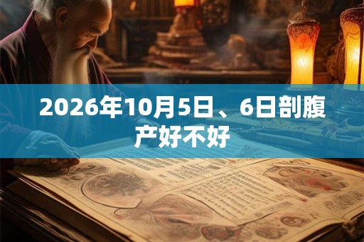 2026年10月5日、6日剖腹产好不好
