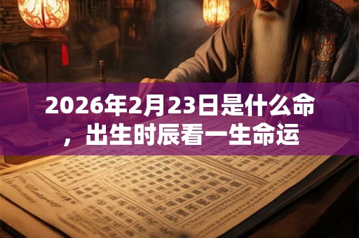 2026年2月23日是什么命，出生时辰看一生命运