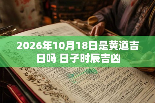 2026年10月18日是黄道吉日吗 日子时辰吉凶