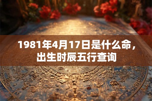 1981年4月17日是什么命,出生时辰五行查询 1981年4月17日是什么命,出生时辰五行查询