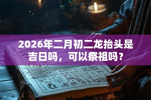 2026年二月初二龙抬头是吉日吗，可以祭祖吗？