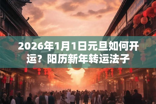 2026年1月1日元旦如何开运？阳历新年转运法子