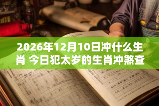 2026年12月10日冲什么生肖 今日犯太岁的生肖冲煞查询: 2026年12月10日冲什么生肖 今日犯太岁的生肖冲煞查询: