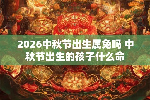2026中秋节出生属兔吗 中秋节出生的孩子什么命 2026中秋节出生属兔吗 中秋节出生的孩子什么命