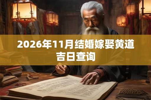 2026年11月结婚嫁娶黄道吉日查询 2026年11月结婚嫁娶黄道吉日查询