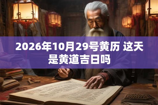 2026年10月29号黄历 这天是黄道吉日吗