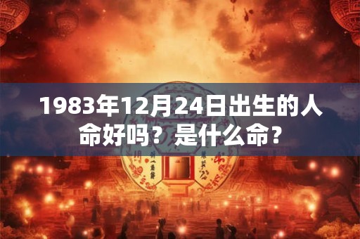 1983年12月24日出生的人命好吗？是什么命？