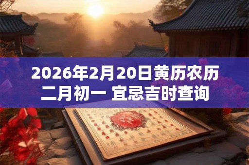 2026年2月20日黄历农历二月初一 宜忌吉时查询