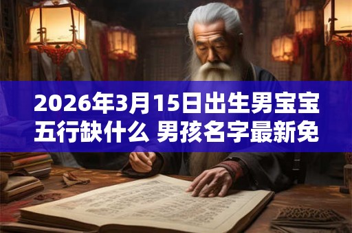 2026年3月15日出生男宝宝五行缺什么 男孩名字最新免费版 2026年3月15日出生男宝宝五行缺什么 男孩名字最新免费版