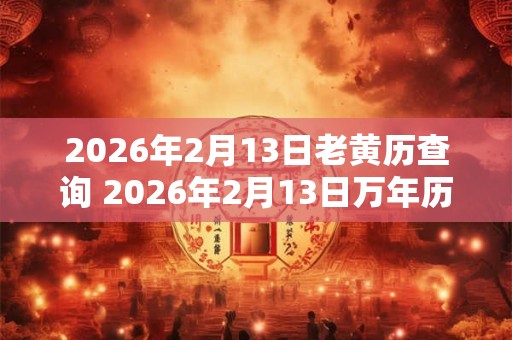 2026年2月13日老黄历查询 2026年2月13日万年历黄道吉日