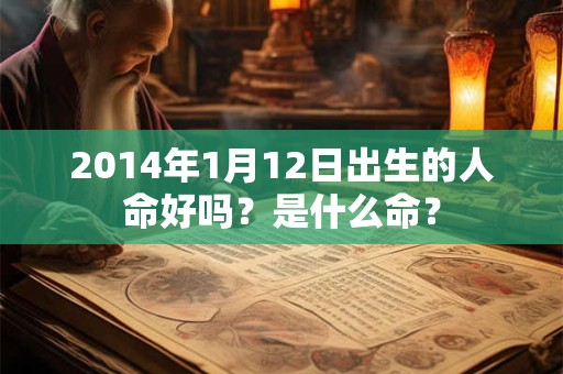 2014年1月12日出生的人命好吗?是什么命? 2014年1月12日出生的人命好吗?是什么命?