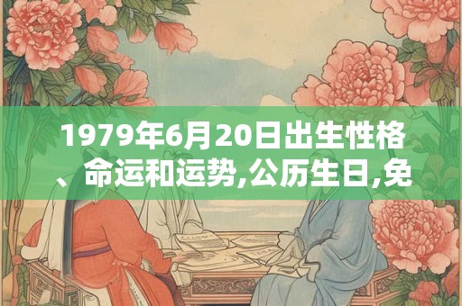 1979年6月20日出生性格、命运和运势,公历生日,免费算命