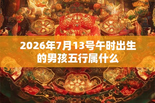 2026年7月13号午时出生的男孩五行属什么