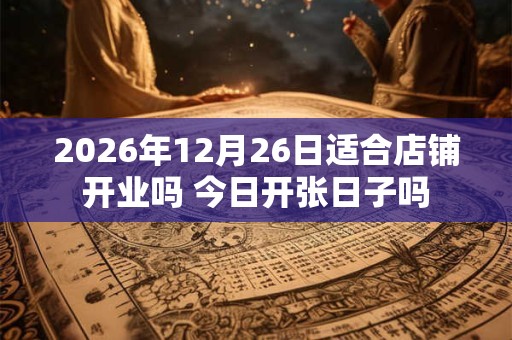 2026年12月26日适合店铺开业吗 今日开张日子吗 2026年12月26日适合店铺开业吗 今日开张日子吗