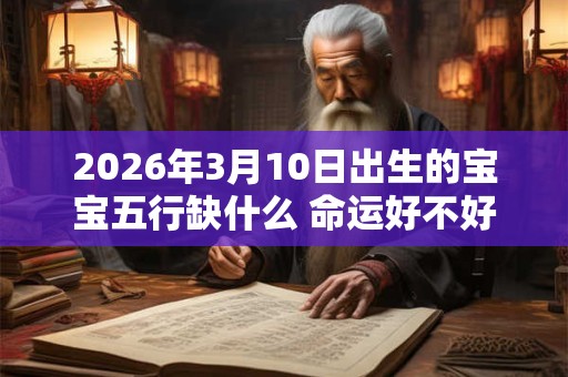2026年3月10日出生的宝宝五行缺什么 命运好不好 2026年3月10日出生的宝宝五行缺什么 命运好不好