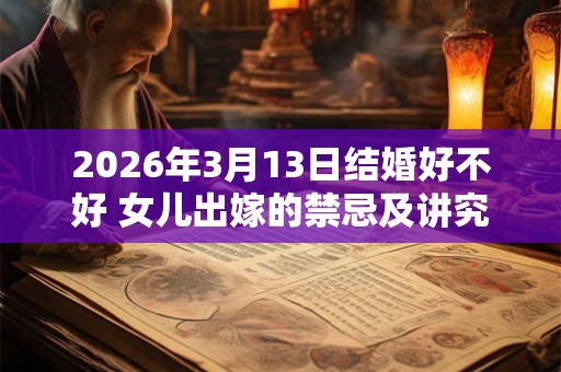 2026年3月13日结婚好不好 女儿出嫁的禁忌及讲究 2026年3月13日结婚好不好 女儿出嫁的禁忌及讲究