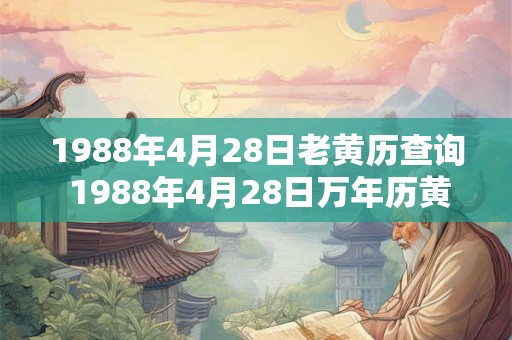 1988年4月28日老黄历查询 1988年4月28日万年历黄道吉日 1988年4月28日老黄历查询 1988年4月28日万年历黄道吉日