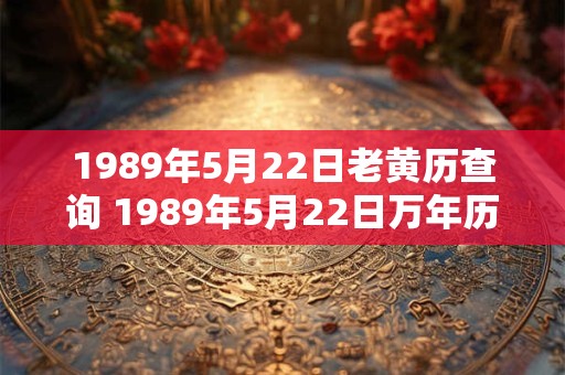 1989年5月22日老黄历查询 1989年5月22日万年历黄道吉日