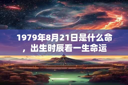 1979年8月21日是什么命，出生时辰看一生命运
