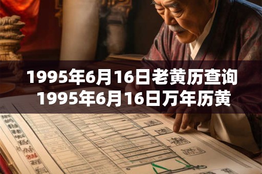 1995年6月16日老黄历查询 1995年6月16日万年历黄道吉日