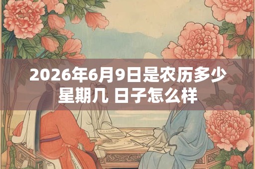 2026年6月9日是农历多少星期几 日子怎么样