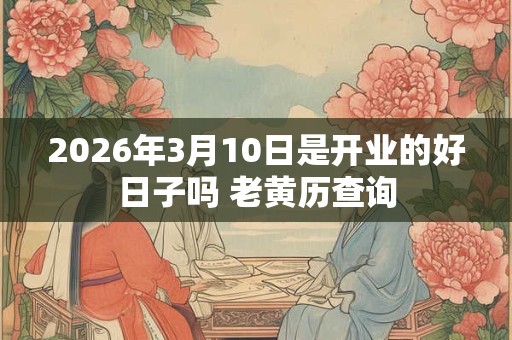 2026年3月10日是开业的好日子吗 老黄历查询