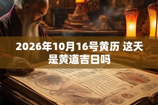 2026年10月16号黄历 这天是黄道吉日吗