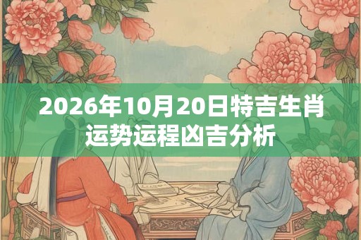 2026年10月20日特吉生肖运势运程凶吉分析