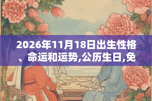 2026年11月18日出生性格、命运和运势,公历生日,免费算命