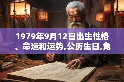 1979年9月12日出生性格、命运和运势,公历生日,免费算命