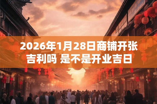 2026年1月28日商铺开张吉利吗 是不是开业吉日