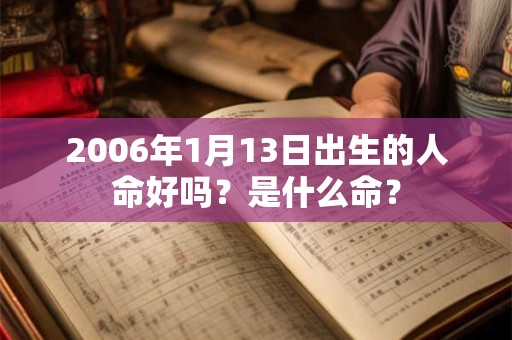 2006年1月13日出生的人命好吗?是什么命? 2006年1月13日出生的人命好吗?是什么命?