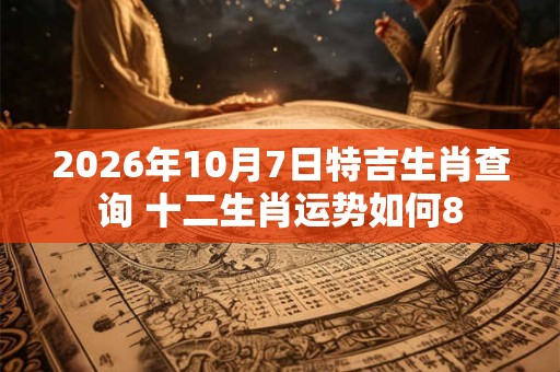 2026年10月7日特吉生肖查询 十二生肖运势如何8