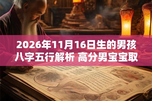 2026年11月16日生的男孩八字五行解析 高分男宝宝取名字