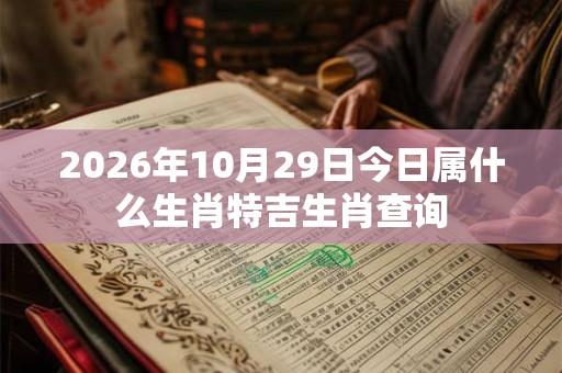 2026年10月29日今日属什么生肖特吉生肖查询