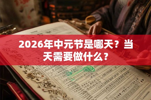 2026年中元节是哪天?当天需要做什么? 2026年中元节是哪天?当天需要做什么?