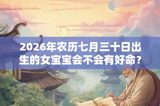 2026年农历七月三十日出生的女宝宝会不会有好命？