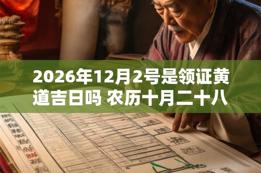 2026年12月2号是领证黄道吉日吗 农历十月二十八日子好吗 2026年12月2号是领证黄道吉日吗 农历十月二十八日子好吗